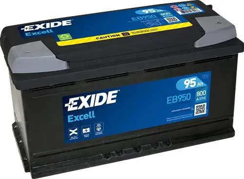 Produktbild: Exide Excell EB950 95Ah Autobatterie wartungsfrei (einbaufertig)