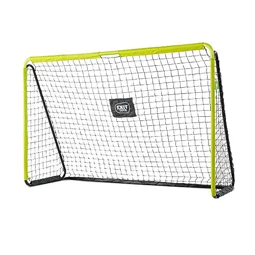 Produktbild: EXIT Toys Tempo Stahl-Fußballtor - Inklusive Ankernägel - Rostbeständig - Fußballtor für Kinder - Für den Garten - Trainiere Deine Fußballfähigkeiten - 240x160 cm - Grün/Schwarz