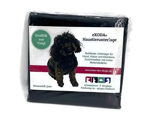 Produktbild: eXODA Haustier Unterlage für Hunde und Katzen 200x230 abwaschbar Schwarz flexibel