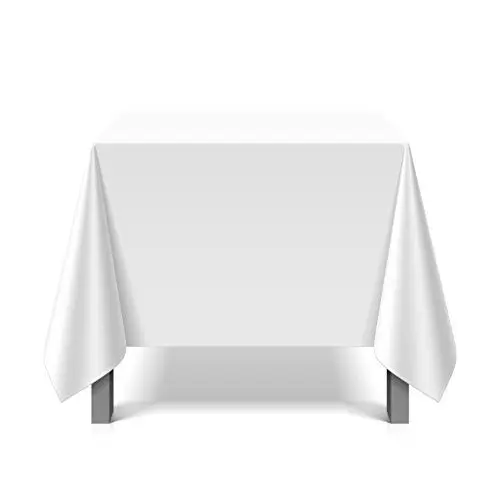 Produktbild: eXODA Tischdecke abwaschbar eckig Deko Vinyl weiß zuschneidbar Schutzbezug wasserdicht für Gartenpartys und Events leicht zu reinigen langlebig und robust