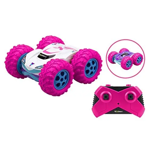 Produktbild: Exost Silverlit Ferngesteuertes Geländefahrzeug 360 Cross Rosa - für Kinder ab 5 Jahren - Allradfahrt auf 2 Seiten mit 360° - Umweltfreundliche, leicht zu öffnende Verpackung - 54727