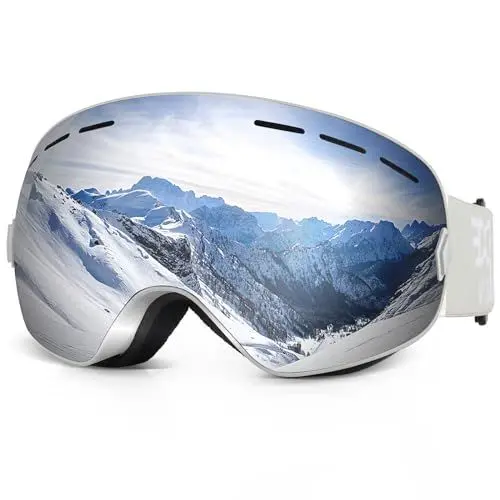 Produktbild: EXP VISION Snowboard-Skibrille für Herren, Damen und Jugendliche, Überbrille, Skifahr-, Snowboardbrille mit Antibeschlag- und UV-400-Schutz, Schneebrille mit Doppelgläsern