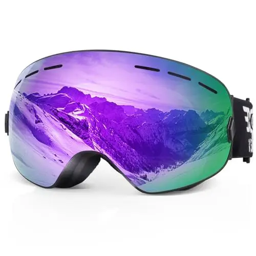 Produktbild: EXP VISION Snowboard Skibrille für Herren Damen und Jugendliche, Überbrille Skifahren Snowboardbrille mit Anti Fog und UV400 Schutz Dual Lenses Schneebrille