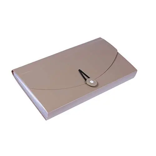 Produktbild: Expanding Fächermappe Ordner,kleine Akkordeon-Datei Ordner Organizer mit 13 Taschen für Quittungen Checks Karten (Khaki)