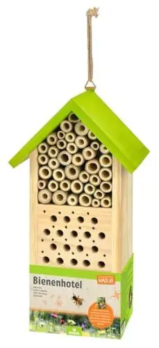 Produktbild: moses Bienenhotel Expedition Natur, Nist- und Überwinterungshilfe für Wildbienen, Mit spannendem Booklet für Kinder