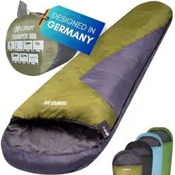 Produktbild: EXPLORER® Tramper 300 Schlafsack Grau -16°C +13°C (300g/m²) 3 Jahreszeiten Leichter Mumienschlafsack für Erwachsene(1500g) 230x80x55cm kombinierbar für Outdoor, Camping, Trekking und Reisen