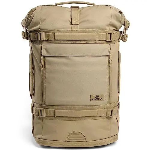 Produktbild: Explorer | Rolltop Rucksack Herren & Damen (30-40L) 18“ laptop backpack | Handgepäck Reiserucksack groß | Wasserabweisend | Weekender für Arbeit Uni Wandern Outdoor Survival Travel Camping und Gym