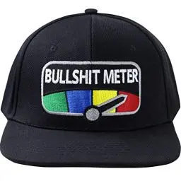 Produktbild: EXPRESS-STICKEREI Lustige Kappe mit Spruch Bullshit Meter - Kappe Verstellbare Urban Basecap - Hochwertige Schildkappe - Baseball Kappe - Snapback Kappe mit Verschluss - Einheitsgröße