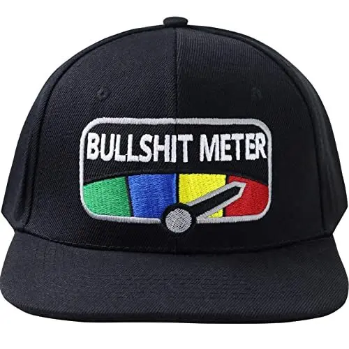 Produktbild: EXPRESS-STICKEREI Lustige Kappe mit Spruch Bullshit Meter - Kappe Verstellbare Urban Basecap - Hochwertige Schildkappe - Baseball Kappe - Snapback Kappe mit Verschluss - Einheitsgröße