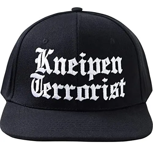 Produktbild: EXPRESS-STICKEREI Lustige Kappe mit Spruch Kneipen Terrorist - Verstellbare Urban Basecap - Hochwertige Schildkappe - Baseball Kappe - Snapback Kappe mit Verschluss - Einheitsgröße