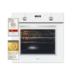 Produktbild: Exquisit Einbaubackofen EBE76-9-H-020 weiss | Backofen Einbaugerät Touch | Energieklasse A | Timer | Grill | Einbau Backofen ohne Kochfeld 60cm