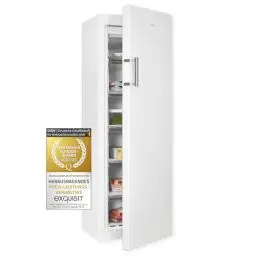 Produktbild: Exquisit Gefrierschrank NoFrost, Tiefkühlschrank groß, 194 Liter, Alarm-Funktion, 4-Sterne-Gefrieren, Schnellgefrieren, LED-Display, GS5271-NF-H-010D weiss