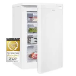 Produktbild: Exquisit Gefrierschrank GS80-040E weiss | Standgerät | 91 l Volumen | Weiß | Gefrieren | Türanschlag wechselbar | Gefrierschubladen