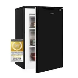 Produktbild: Exquisit Gefrierschrank GS81-040C schwarz | 87 l Nutzinhalt | Türanschlag wechselbar | 4 Sterne Gefrieren