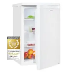 Produktbild: Exquisit KS516-V-040E weiss | Vollraumkühlschrank 127 l Nutzinhalt | Kühlschrank ohne Gefrierfach freistehend inkl. Temperaturregelung | LED-Licht