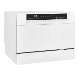 Produktbild: Exquisit Tischgeschirrspüler GSP206-030D weiss | Spülmaschine 55 cm freistehend | Kleiner Geschirrspüler 6 Maßgedecke | Tischspülmaschine LED Display