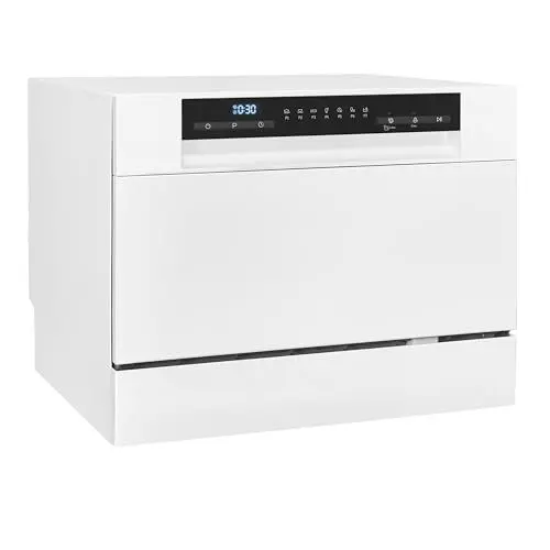 Produktbild: Exquisit Tischgeschirrspüler GSP206-030D weiss | Spülmaschine 55 cm freistehend | Kleiner Geschirrspüler 6 Maßgedecke | Tischspülmaschine LED Display