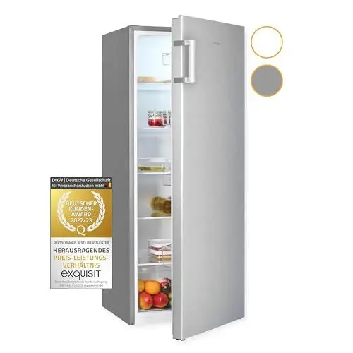Produktbild: Exquisit Vollraumkühlschrank KS320-V-H-010E inoxlook | Kühlschrank ohne Gefrierfach freistehend 242 L Volumen | Vollraumkühlschrank ohne Gefrierfach