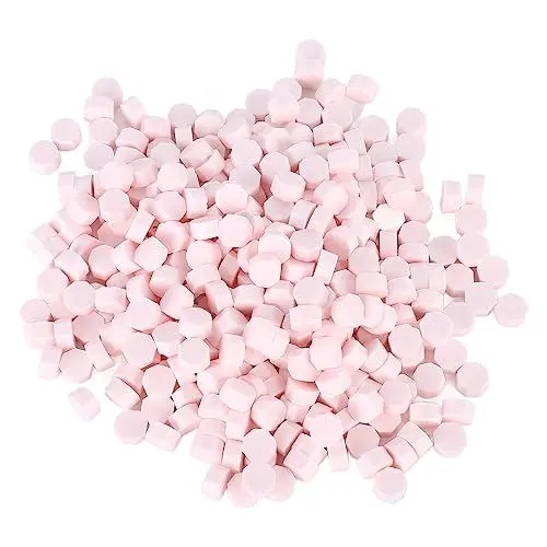 Produktbild: Exquisites Achteckiges Siegelwachs für Wachspartikel-Sets, Perlen, Einladungen, Briefe, Selbstklebendes Wachsen, Save-the-Date-Karten (PINK)
