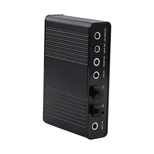 Produktbild: Externe Soundkarte 5.1, 6-Kanal-Soundkarte, externer digitaler optischer SPDIF Audio Ausgangsadapter USB Audio Adapter für PC, Laptops, Desktop, Computer