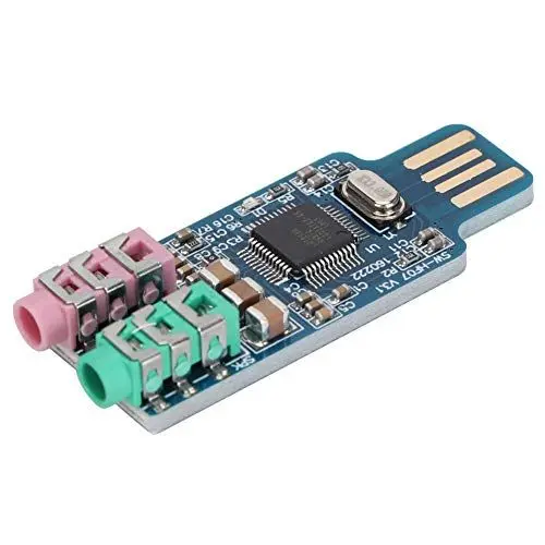 Produktbild: Externe Soundkarte, treiberfreie USB-Soundkarte CM108 Externer Audioadapter für Computer Laptop