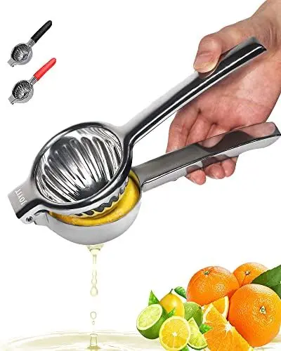 Produktbild: Extra Große Zitronenpresse Edelstahl- XXL Hochleistungs Saftpresse Manuell, Ergonomischer Limettenpresse für Orangen, Zitronen & Limetten
