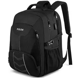 Produktbild: Extra Großer Rucksack Herren 55L Wasserdicht 18.4 Zoll Laptoptasche Arbeit Laptop mit USB Ladeanschluss Anti Diebstahl Business Reisen Schulrucksack für Männer Frauen Jungen Teenager Schwarz