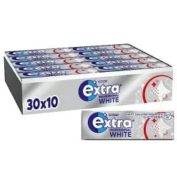Produktbild: Extra Kaugummi | Professional White | Zuckerfrei | 30 Packungen (30 x 10 Dragees) , 300 Stück (30er Pack)