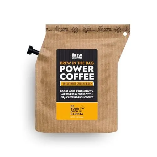 Produktbild: Extra Starker Kaffee Gemahlen mit Hohem Koffeingehalt - 1 Coffeebrewer mit Natürlichem Starkem Kaffee | Brauen & Genießen Sie Jederzeit & Überall | Strong Coffee für Camping, Sportler & Gamer