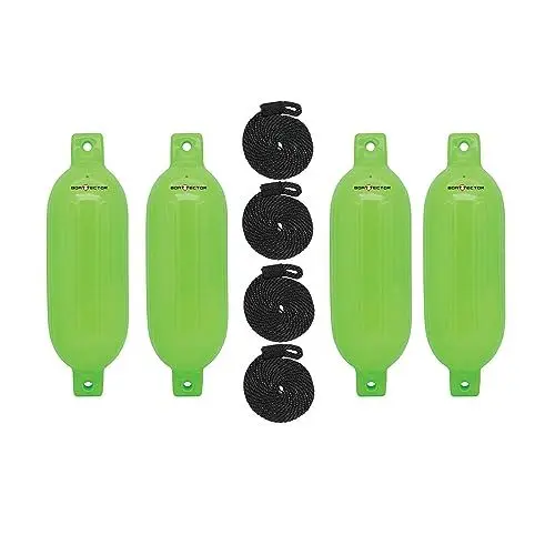 Produktbild: Extreme Max Standard 3006.7647 BoatTector Aufblasbarer Fender Value 4-Pack - 16,5 x 55,9 cm, Neongrün