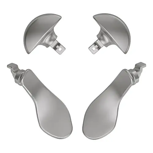 Produktbild: eXtremeRate 4Pcs Metall Back Paddles für ps5 Edge Controller, Austauschbare Konfiguriert Rücktasten Ansatzstück Trigger Tasten Remap Buttons Zubehör für ps5 Edge Controller–Metallic Silber