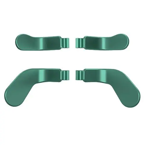 Produktbild: eXtremeRate 4 Pcs Metal Trigger Paddles Set für Xbox One Elite Series 2 Controller, Edelstahl Rückpaddles Tasten Zubehör für Xbox Elite Series 2-Core Controller-Aqua Grün