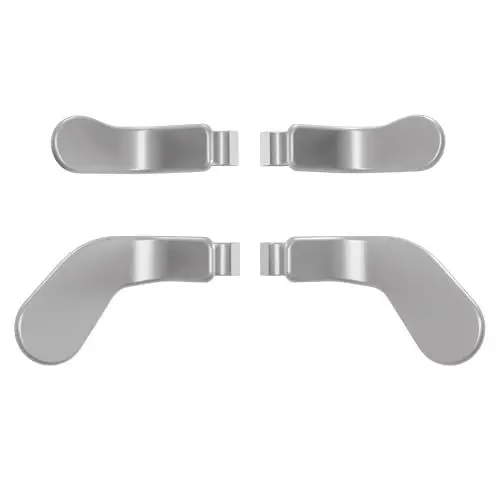 Produktbild: eXtremeRate 4 Pcs Metal Trigger Paddles Set für Xbox One Elite Series 2 Controller, Edelstahl Rückpaddles Tasten Zubehör für Xbox Elite Series 2-Core Controller-Silber