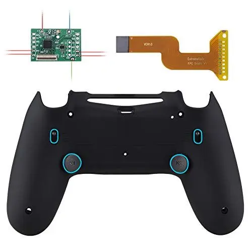Produktbild: eXtremeRate DAWN2.0 FlashShot Trigger Stop Remap Kit für ps4 CUH-ZCT2 Controller,DIY-Ersatz Hülle Gehäuse&Upgrade-Board&2 Rücktasten&2 Trigger Lock für ps4 Controller JDM040/050/055-Schwarz