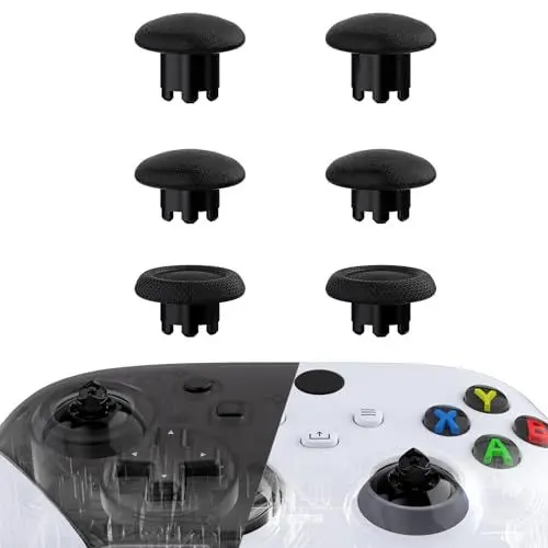 Produktbild: eXtremeRate Edge Stil Thumbsticks für Xbox Series X/S Controller, Swap Analogsticks Joysticks Aufsätz für Xbox One/S/X/Elite V1, für Switch Pro Controller-Schwarz