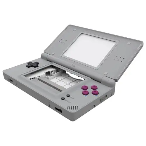 Produktbild: eXtremeRate Ersatz Gehäuse Case für Nintendo DS Lite NDSL, DIY-Voll Hülle&Knöpfen&Screen Protector Shell Cover Zubehör für Nintendo DS Lite Handheld Spielekonsole(Klassik 1989 GB DMG-01)-Ohne Console