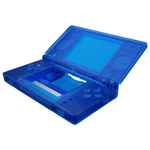 Produktbild: eXtremeRate Ersatz Gehäuse Case für Nintendo DS Lite NDSL, Voll Hülle&Knöpfen&Screen Protector Shell Zubehör für Nintendo DS Lite Handheld Spielekonsole–Konsole Nicht enthalten-Transparent Blau