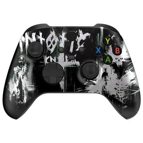 Produktbild: eXtremeRate Front Gehäuse Case für Xbox Series X/S Controller, DIY-Ersatz Frontplatte Hülle Skin Shell Cover Set für Xbox Core Controller Model 1914(Einbruch der Dunkelheit)-KEIN Gamepad