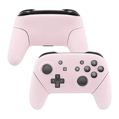 Produktbild: eXtremeRate Griff Hülle Set für Switch Pro Controller, Matt DIY-Ersatz Front Case/Rücken Gehäuse&Handgriff Grips Shell Zubehör für Nintendo Switch Pro Controller-Pink