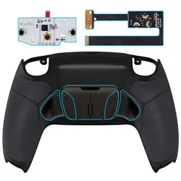 Produktbild: eXtremeRate Konfigurierbar RISE4 Metal Remap Kit für ps5 Controller BDM-010/020,Upgrade Mapping Board&Gummiert Griff Rück Gehäuse Case&Meall Back Paddles Rücktasten für ps5-Schwarz