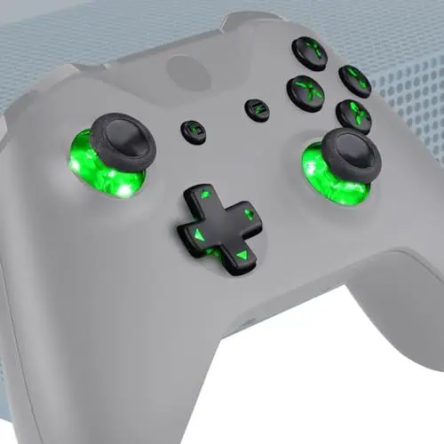 Produktbild: eXtremeRate LED Taste für Xbox One Controller, Bleuchtung Knöpfe Buttons D-pad Thumbsticks ABXY Button Menü-/Ansicht-Tasten LED Licht Kit für Xbox One Standard/S/X Controller(DTF)-Symbols Leuchttasten