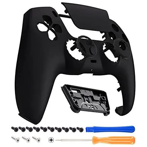 Produktbild: eXtremeRate Luna Re-Design Front Hülle für ps5 Controller BDM-010/020/030/040, Ersatzgehäuse&Touchpad&Accent-Ring, Custom integrierend Case Cover Zubehör für ps5 Controller-Schwarz