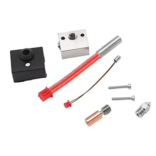 Produktbild: Extruder Heizblock Kit, Hochtemperatur 300℃ Heatbreak Beschichtete Kupferdüse 3D Drucker Hotend Kit Kompatibel mit Ender 3 S1, Ender3 S1 Pro, CR10 Smart Pro