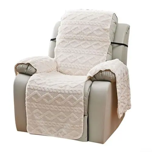 Produktbild: EXTRWORY Eleganter und gemütlicher Bezug für Massagesessel, Jacquard und Samtstoff (beige)