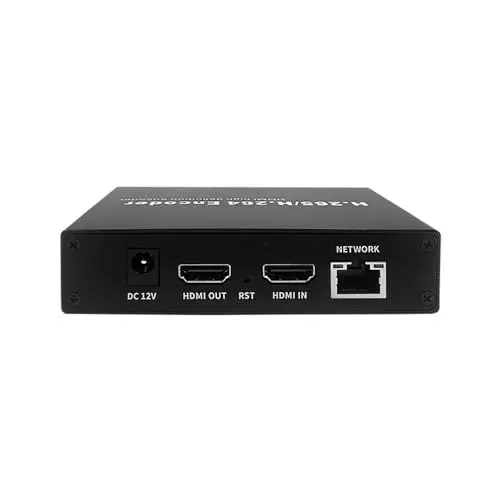 Produktbild: EXVIST H.265 1080P HDMI Video Encoder mit HDMI Loopout, HDMI zu RTMP Encoder mit SD Kartensteckplatz max. 128 G, DDNS HTTP RTMP RTSP TS UDP für IPTV Live Streaming auf YouTube Facebook Vimeo