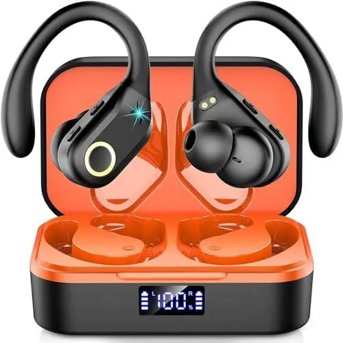 Produktbild: EXZHIG Bluetooth kopfhörer Sport, Kopfhörer Kabellos Bluetooth 5.3 mit 4 Mic, In Ear Kopfhörer Bluetooth ENC Noise Cancelling, HiFi Stereo Ohrhörer mit Dual LED-Anzeige, IP7 Wasserdicht