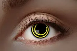Produktbild: Eyecatcher 84027541-473 - Farbige UV-Kontaktlinsen, 1 Paar, für 12 Monate, Neon Gelb, leuchtend, Karneval, Fasching, Halloween