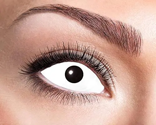 Produktbild: Eyecatcher 84091541-s13 - Farbige Sclera Kontaktlinsen, 1 Paar, für 6 Monate, Weiß, Karneval, Fasching, Halloween