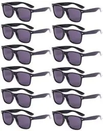 Produktbild: Eyegla 12 Stücke Unisex Retro Party Brillen Neon Farbe Lustige Party Sonnenbrillen Für Damen Herren (schwarz)