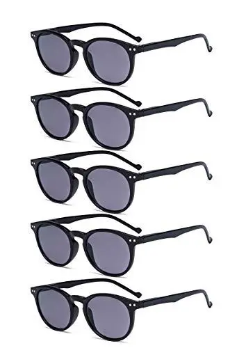 Produktbild: Eyekepper 5-Pack Oval Rund Federscharniere Lesen Sonnenbrille sonne Leser +1.25